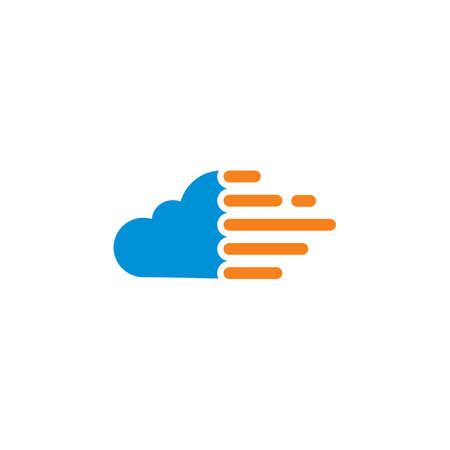 cloud arrow logo , cloud tech logoのイラスト素材