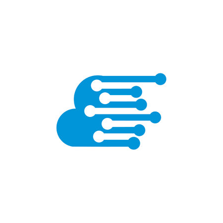 Digital Cloud Vector , Technology Logoのイラスト素材