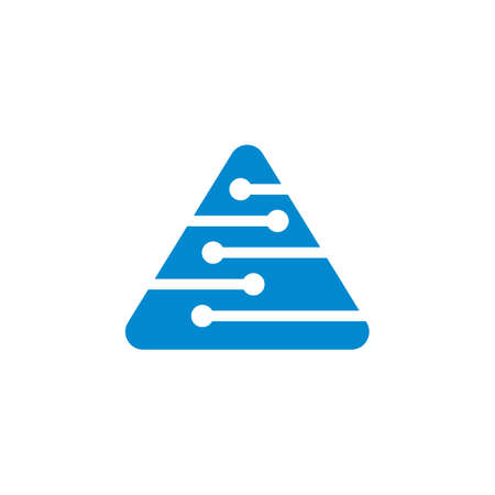Triangle Digital vector , Technology Logoのイラスト素材
