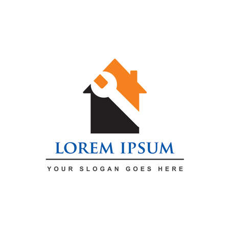 HOME SETTING LOGO , MECHANIC SERVICE LOGOのイラスト素材