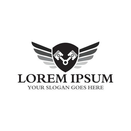 piston logo , automotive logo vectorのイラスト素材