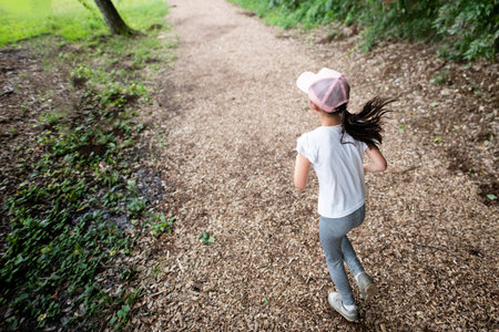 Girl doing cross country running
