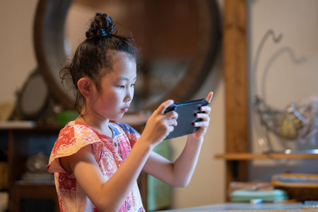Girl enjoying video games