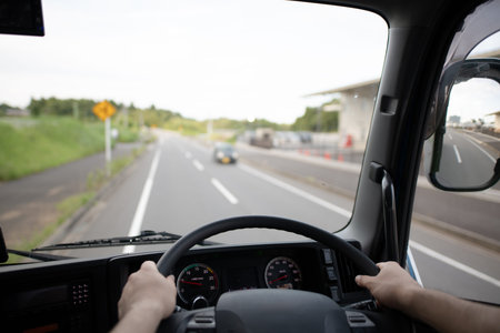 man driving a truck