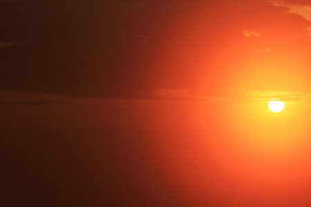 The sun is rising in the morning