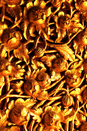 Gold-plated carvingsの写真素材