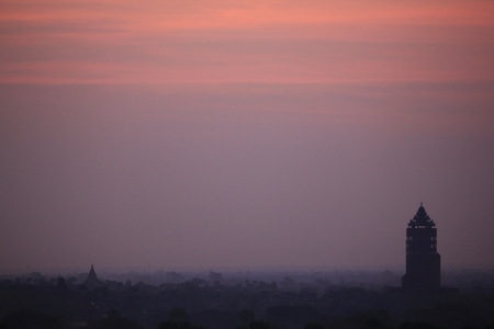 Morning sunrise at Bagan.の写真素材
