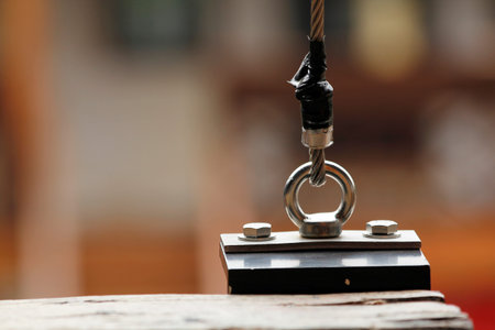 Wire rope tied to a loop.