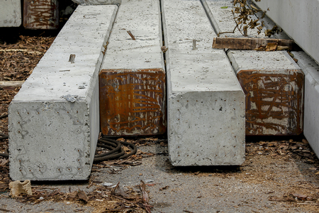 Pile of prestressed concreteの写真素材