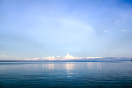 Sea and sky in the early evening.の写真素材