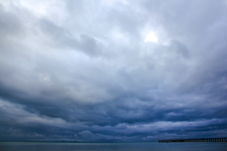 Landscape photography sea after the rain.の写真素材