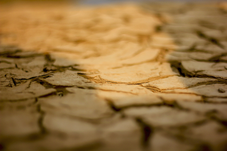The ground is dry from drought.の写真素材