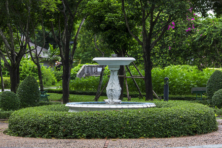 Old fountain in the park.の写真素材