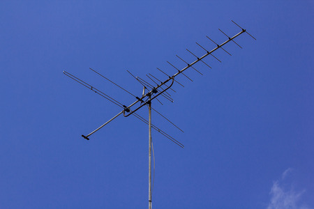 Old TV antenna located at homeの写真素材