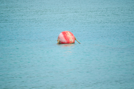 Buoy floating in the sea Used for alignment in the seaの写真素材