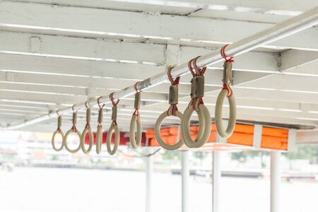 Hand ring for grip With the steel beam of the shipの写真素材