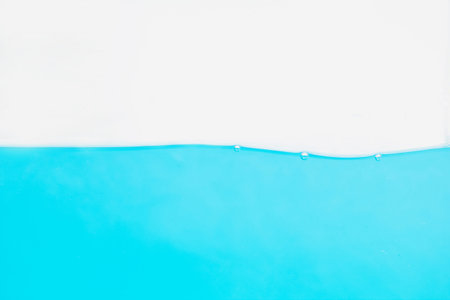 Water splash. Aqua flowing in waves and bubbles . on white background.