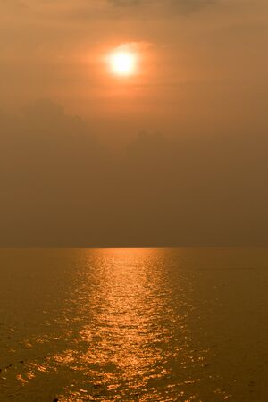 Landscape sunset light Reflection with the beautiful seaの写真素材