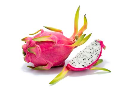 Dragon fruit isolated on a white backgroundの写真素材