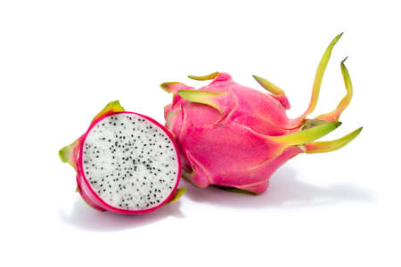 Dragon fruit isolated on a white backgroundの写真素材