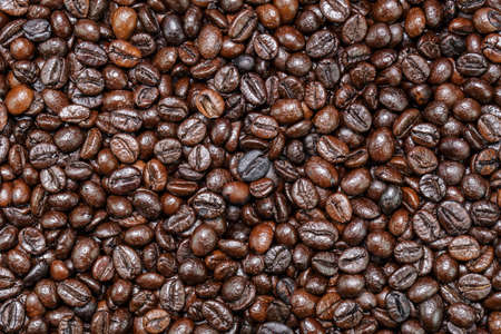 Brown coffee beansの写真素材