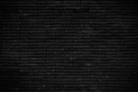 Abstract black brick wall texture for pattern background.の写真素材