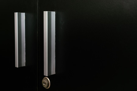 Photo of cupboard's plastic handleの写真素材