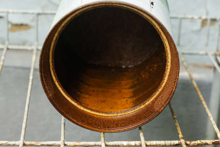 A rusty old milk powder canの写真素材