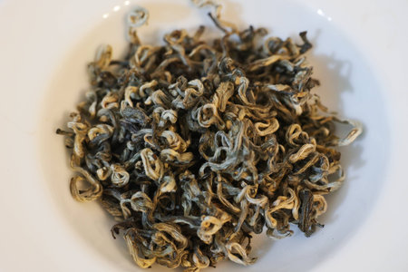 Chinese tea Biluochunの写真素材