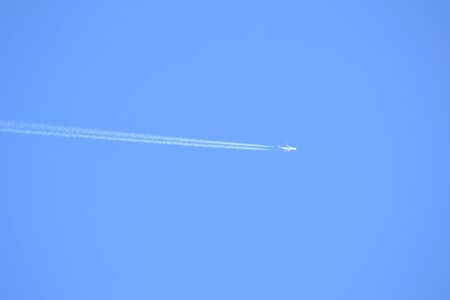 The aircraft in the skyの写真素材