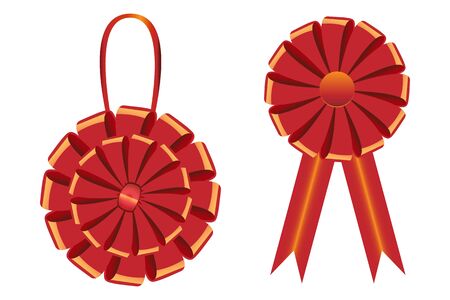 Decoration and medal ribbonsのイラスト素材
