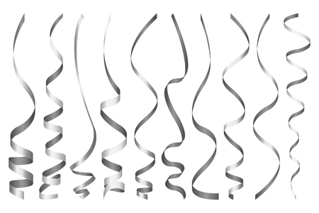 Silver gradient curlingsのイラスト素材