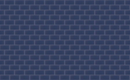 Dark blue ceramic mosaic tiles texture background. Dark blue metro tiles. Horizontal long wide...