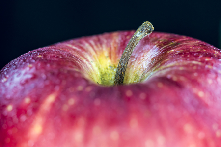 Red apple extreme macro shotの写真素材