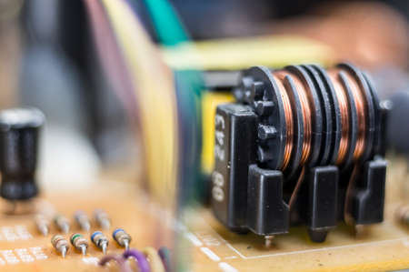 Macro shot of electronic componentsの写真素材