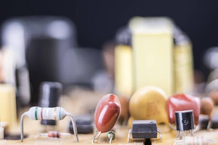 Macro shot of electronic componentsの写真素材