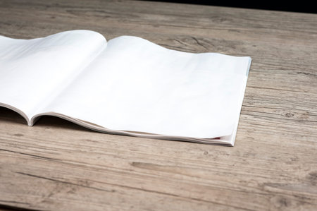 Close up shot of a blank magazineの写真素材