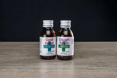 Close up shot of two bottles of medicine