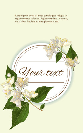 Vector Jasmine Flowers Vertical Banner Design For Tea Natural