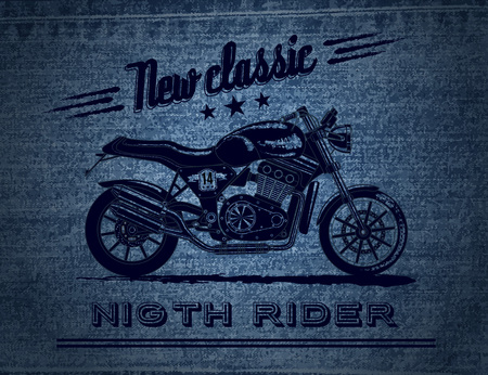 New classic jeans bannerのイラスト素材