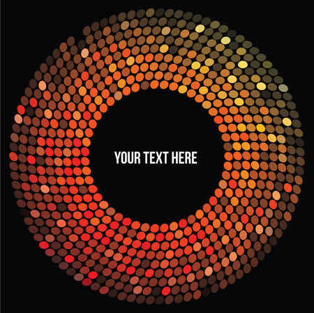 disco lights in red and yellow on black backgroundのイラスト素材