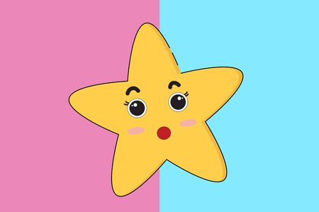 Star Kawaii Cute Illustration Characterのイラスト素材