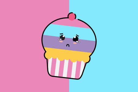 Cupcake Kawaii Cute Illustration Character