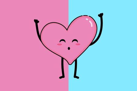 Love Kawaii Cute Illustration Characterのイラスト素材