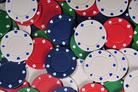 abstract background of poker chipsの写真素材