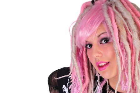 punk girl fashion statementの写真素材
