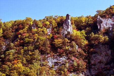 Fall of Rock Faceの写真素材