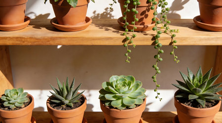 Tranquil minimalist composition with subtle textures and harmonious balance, evoking serenity and effortless elegance through soft lighting effects. Ideal for interior design portfolios, wellness lifestyle blogs, gardening tutorials, home organization visuals, or eco-conscious decor projects. Versatile for digital screens, print ads, social media feeds targeting plan... AI-generated illustration.の素材