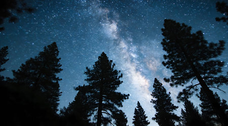 Atmospheric digital artwork conveying serene mystery and boundless cosmic tranquility via layered gradients and subtle luminosity contrasts. Ideal for ambient desktop wallpapers, fantasy novel covers, wellness app visuals, eco-tourism promotions, or astronomy club graphics. The harmonious depth and scalable design support high-impact use in both web and print projects. . AI-generated illustration.の素材