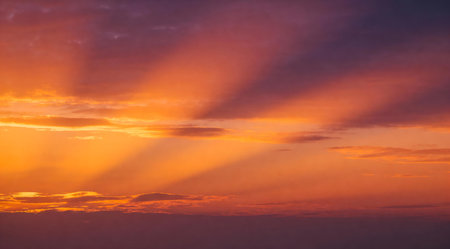 Seamless digital gradient design evoking tranquil evening ambiance through fluid color transitions and subtle light diffusion. Perfect for romantic branding elements, wellness app interfaces, travel posters, or social media overlays targeting lifestyle and creative professionals. Advanced blending techniques ensure adaptability across print and digital formats, enhan... AI-generated illustration.の素材